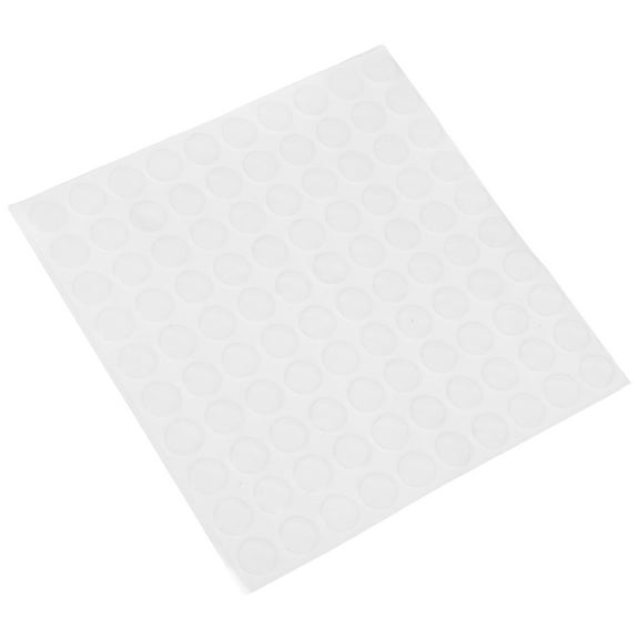 KALLORY Clear Adhesive Pads Self Stick Bumpers Transparent Silicone 1 Sheet (100 Pieces)
