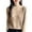Khaki, variant on Womens Fall Winter Sweaters Mock Neck Pullover Long Sleeve Knit Warm Lightweight Loose Sweater
