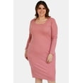 thumbnail image 1 of Vestido acanalado Roman Fashion /Tallas Extras, 4303 (Rosa) rosa 42 Roman Fashion V-GR-4303-ROSA, 1 of 6