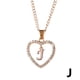 thumbnail image 1 of Collar para mujer, joyería para mujer, collar con letras, 26 letras, circonita, corazón, colgante, collar, 1 of 5