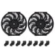 thumbnail image 2 of Ventilador de refrigeración, 2 piezas Ventilador de refrigeración del radiador Accesorio para automóvil Salida de alta intensidad, 2 of 9