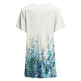 thumbnail image 5 of Moda Mujer Causal Cuello Redondo Blusa Estampada Camiseta de Manga Corta Verano Pocktes Tops Fridja ghk3515, 5 of 5