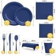 thumbnail image 6 of Tableware Party Kit for 20 Guests - Royel Blue 222 piece, 6 of 6