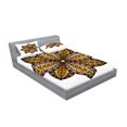 thumbnail image 2 of Ambesonne Mandala Fitted Sheet & Pillow Sham Set, Colorful Curvy Floral Art, Queen, Multicolor, 2 of 2