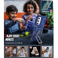 thumbnail image 5 of LeYi for Samsung Galaxy A16 5G Case: with Tempered Glass Screen Protector 2 Pcs, with Slide Camera Cover, [Military-Grade] Case Cover and Magnetic Ring Kickstand for Samsung A 16, Blue, 5 of 8