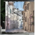 thumbnail image 4 of Ambesonne Rustic Shower Curtain, Italian Town Street, 69"Wx84"L, Multicolor, 4 of 5
