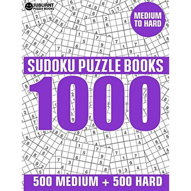 1000 Sudoku Puzzles 500 Medium 500 Hard Medium To Hard Sudoku Puzzle Book For Adults With Answers Paperback Walmart Com Walmart Com