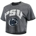 thumbnail image 2 of Women's Pressbox Navy Penn State Nittany Lions Edith Vintage Burnout Crop T-Shirt, 2 of 3