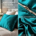 thumbnail image 5 of Amay Satin Silk Pillow Case Toddler Size 13x18 Teal Solid Ultra Soft Satin Pillow Cover for Kids – Gentle on Hair & Skin – Cooling & Smooth Texture Comfy Toddler Pillowcase, 5 of 6