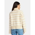 thumbnail image 3 of Time and Tru Women's Chunky Turtleneck Pullover Sweater with Long Sleeves, Mid-weight, Sizes XS-XXXL, 3 of 5