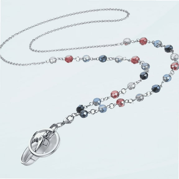 Lanyards for Keys -Teacher Lanyard with ID Holder, Beaded Lanyards for ID Badges Women, Cute Key Lanyard ID Necklace Strong Keychain Nurse Accessories Work Jewelry Employee Teacher Appreciation Gifts