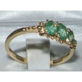 thumbnail image 2 of LBG British Made 18k Yellow GoldWomens Ring Natural Emerald Anniversary Ring - 33 size options - Size 7.5, 2 of 6