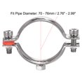 thumbnail image 3 of Uxcell 304 Stainless Steel Wall Ceiling Mount Pipe Supports for 70-76mm Pipe 2 Pack, 3 of 5