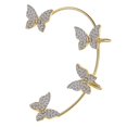 thumbnail image 4 of Crawler Earrings Rhinestone Butterfly - Fashion Climber Earrings Ear Cuff Wrap, 4 of 10