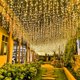 thumbnail image 2 of 5m-40m Christmas String Lights Garland LED Icicle Curtain Lights Droop 0.6m Outdoor Garden Street Wedding Decorative lighting, 2 of 5