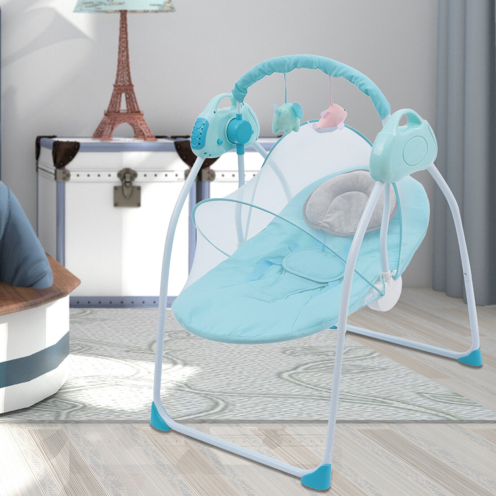 MIDUO 5 Speed Baby Bouncer Baby Rocking Chair with Toys and Music