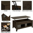 thumbnail image 6 of Alden Design 47.5" Lift Top Coffee Table with 2 Storage Compartments for Livingroom, Espresso, 6 of 11