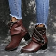 thumbnail image 4 of jsaierl European And American Style Large Size Thick High Heel Mid Tube Women's Boots, 4 of 4