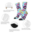 thumbnail image 4 of Honeii Donuts Print Adult Socks,Crew Socks,Casual Calf Socks,Daily Wear Socks for Men & Women, Perfect for Sports, Casual and Everyday Use, 4 of 6