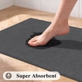 thumbnail image 4 of Enyhom Bathroom Rugs Sets of 3, Absorbent Bath Mat Non Slip Washable Bath Floor Rugs, Gray, 4 of 7