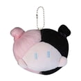 thumbnail image 2 of Llavero con cabeza de muñeco de peluche, llaveros de peluche, colgante con dije para muñeca, juguetes colgantes rosa y negro, 2 of 7