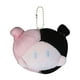thumbnail image 2 of Llavero con cabeza de muñeco de peluche, llavero de peluche, colgante con dije para muñeca, juguete rosa y negro, 2 of 7