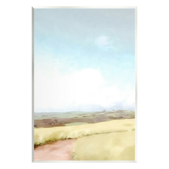 Stupell Industries Country Field Trail Nature Painting Unframed Art Print Wall Art, 10 x 15