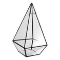 thumbnail image 2 of Pyramid Glass Geometric Terrarium Box Tabletop Planter Gift Black, 2 of 9