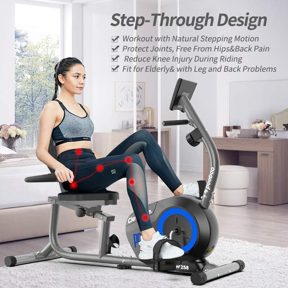 Exercise & Fitness Cardio Training pooboo Recumbent Exercise Bikes for Seniors Stationary Bikes