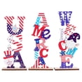 thumbnail image 2 of Godderr Independence Day Celebration Logo Wooden Lettering Decorated Patriotic Tabletop Ornaments, 2 of 5