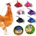 thumbnail image 2 of 1 Pieces Chicken Hats for Hens Tiny Pets Funny Chicken Accessories Feather Top Hat with Adjustable Elastic Chin Strap Rooster Duck Parrot Poultry Stylish Show Costum, 2 of 6