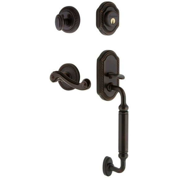Grandeur Newnew_Eset_238_Cg_Lh Newport Solid Brass Rose Left Handed Keyed Entry Single