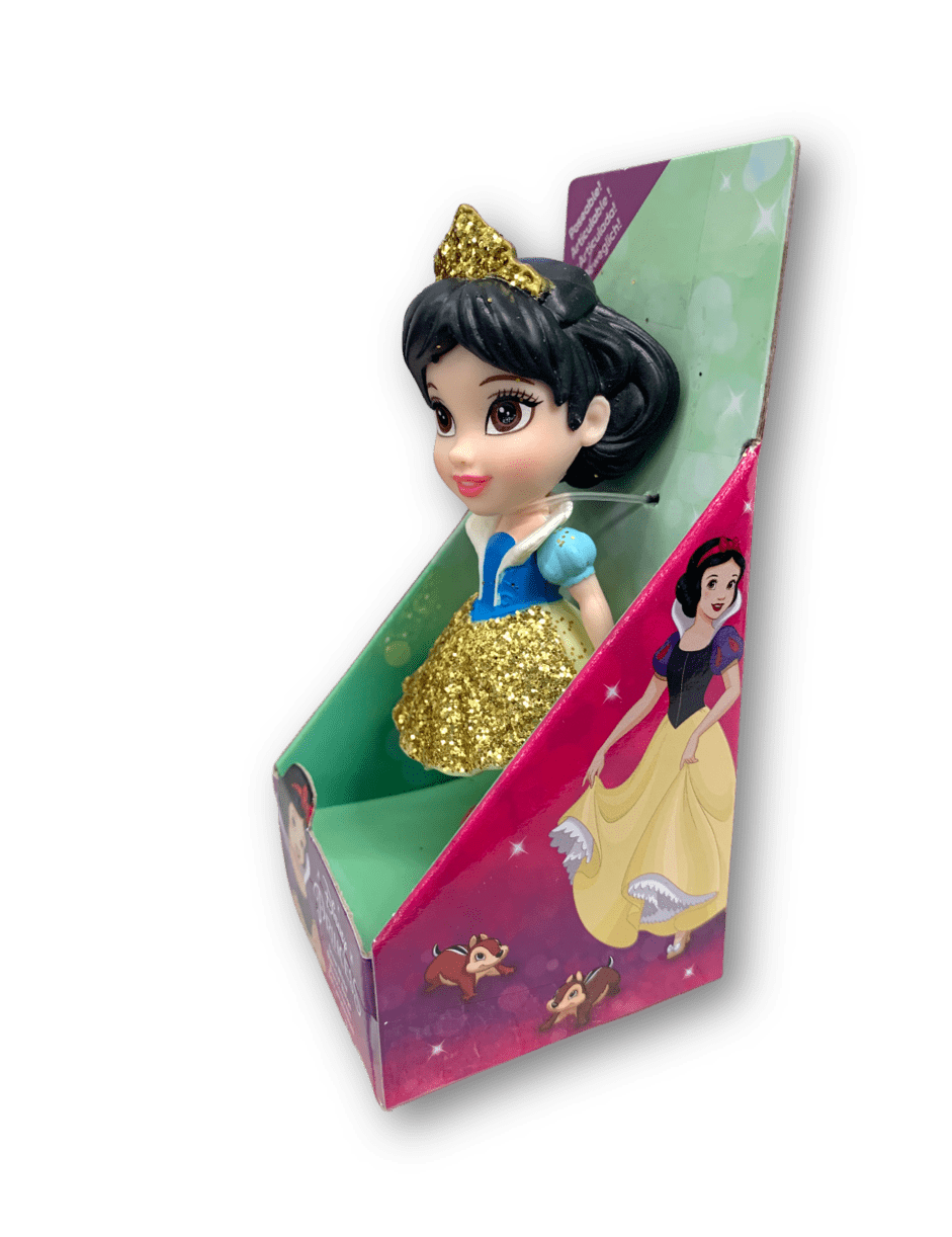 Disney Princess Cute Mini Poseable Miniature 3.5 inch Toddler Doll Figure Snow White, for Children Ages 3+