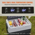 thumbnail image 3 of KFFKFF 48Qt Car Refrigerator Dual Zone Portable Freezer Compressor12v Portable Freezer with Dual Zone, 12/24V DC & 110-240V AC Electric Cooler with -4℉-50℉ Cooling Range, 3 of 10