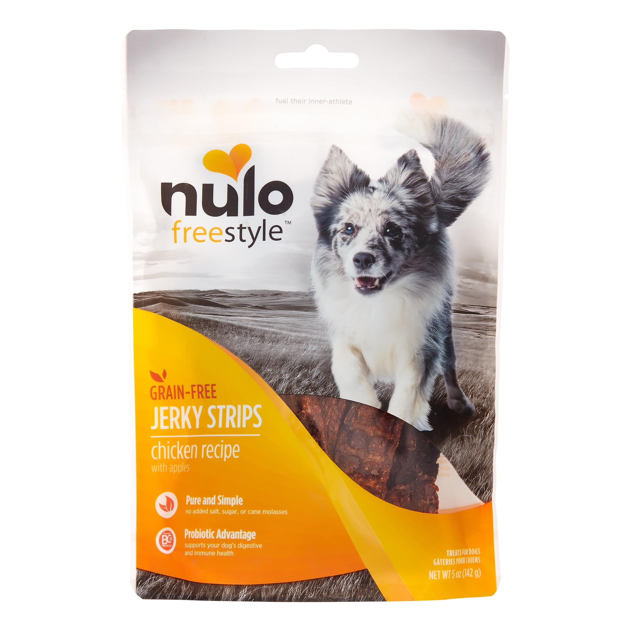 Nulo FreeStyle Jerky Chicken Apple Dog Treat, 5 Oz