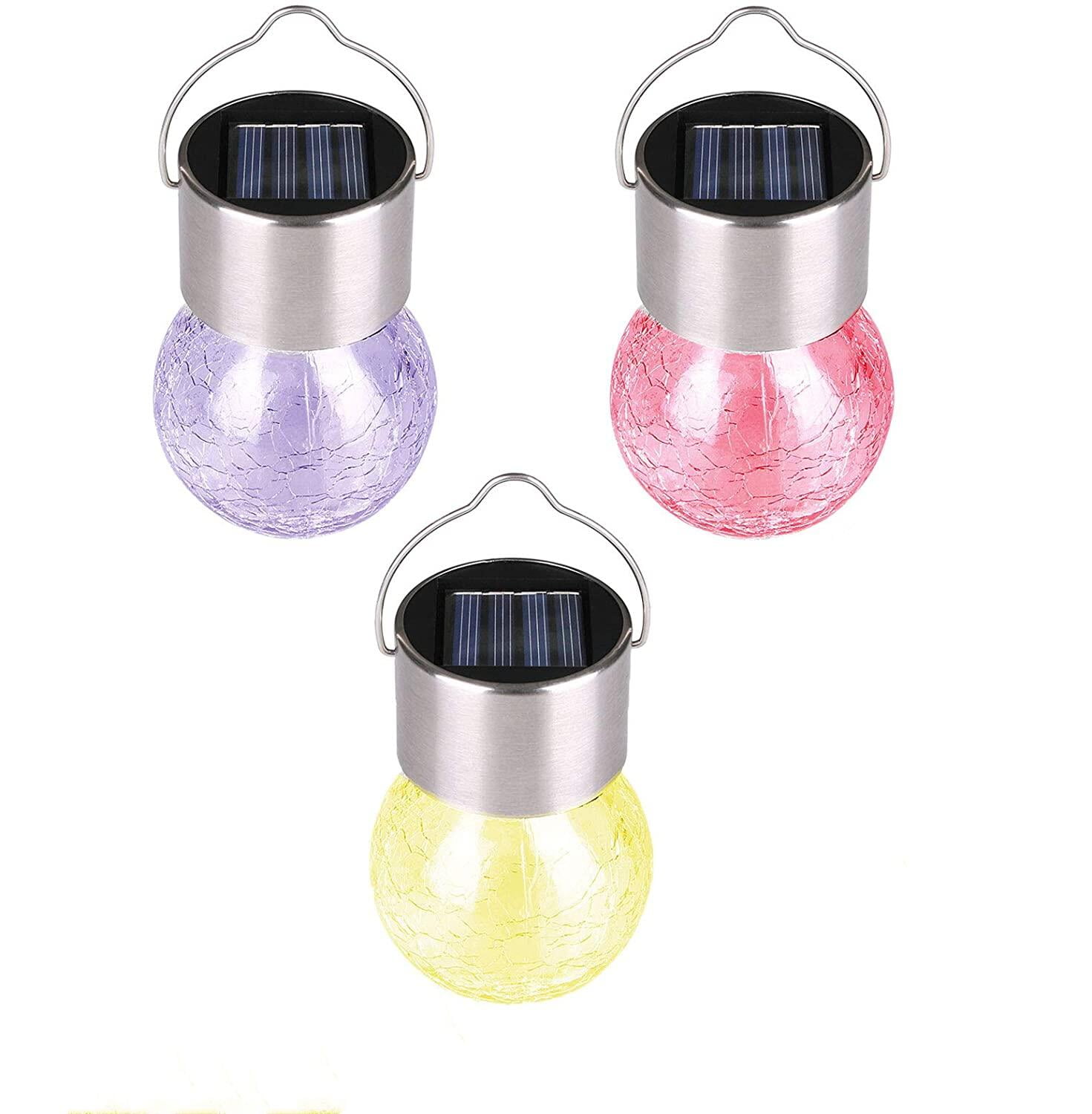 NEX Red Solar Outdoor Hanging Lanterns (3 Pieces)