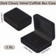 thumbnail image 2 of Caja rectangular de terciopelo para gemelos y corbata, de 7,6 x 6,1 x 3 cm, con flocado negro, para regalo de joyería, para hombre, estuche organizador., 2 of 6