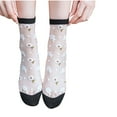 thumbnail image 5 of JeashCHAT Fashion Women Mesh Ladies Breathability Patchwork Thin Socks Women’s Stockings, 5 of 6