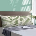 thumbnail image 4 of Green Leaves And Herbs Vintage Style Botanical Boxwood Seeded Eucalyptus Fern Navy Mushroom Body Pillow Cover Soft Long Pillow Case Protector With Zipper Large Cushion Covers Farmhouse Decorative Bedd, 4 of 6