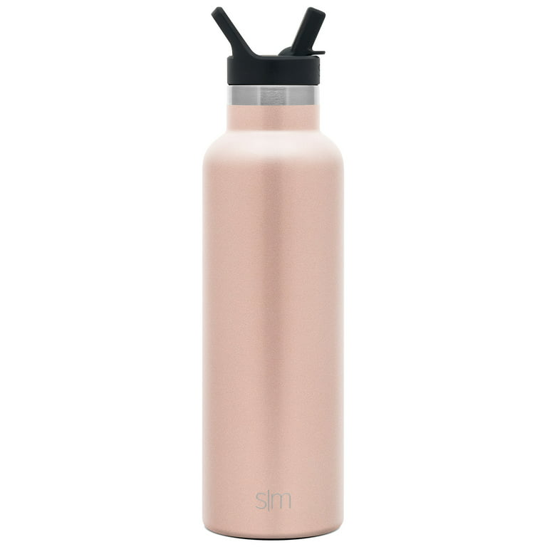 Insulated Filtered Water Bottle with Straw, Reusable, Stainless Steel  Metal, Rose, 20 Ounce - Drinkware