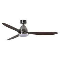 Lucci Air 21304501 Lucci Air Whitehaven 56-inch Ceiling Fan with Light Kit in Brushed Chrome and Dark Koa Blades