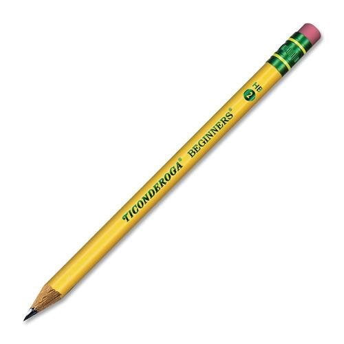Dixon Ticonderoga Beginners Primary Pencils, 2, Yellow, Box of 12