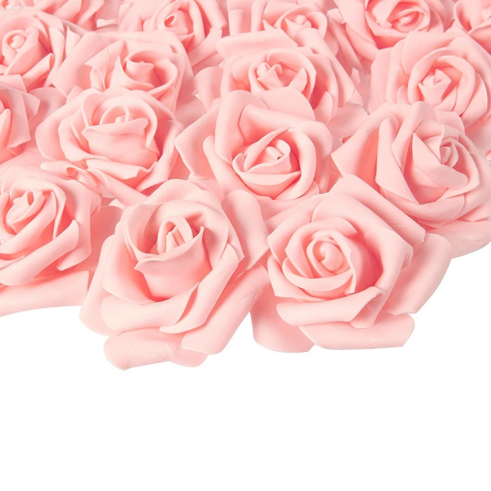 100 Pack Light Pink Artificial Roses for Valentine's, DIY Crafts, 3-Inch  Stemless Flower Heads for Wall Decor, Weddings, Bouquets 