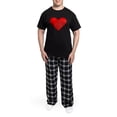 thumbnail image 5 of CafePress - Red Heart Drawing Pajamas - Men's Dark Loose Fit Cotton Pajama Set, 5 of 7