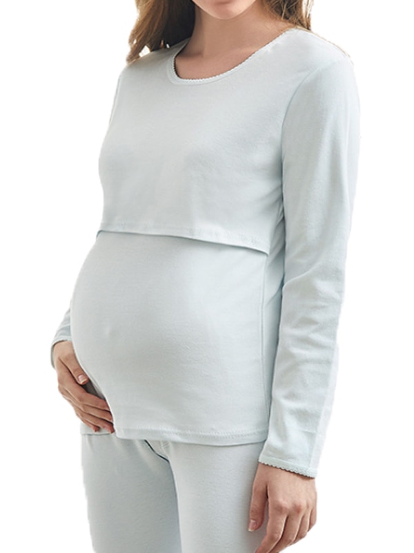 long sleeve maternity nightgown