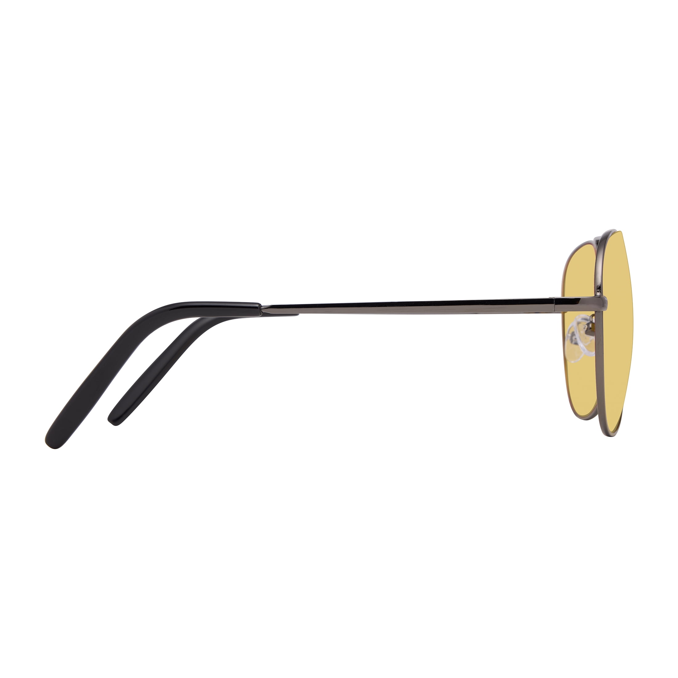 M+ Metal Unisex Driving Glasses with Yellow Lenses and UV Protection