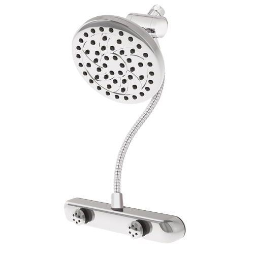 Oxygenics 3Spray BodyBar with Flood Chrome Combo Shower Head, Chrome