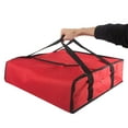 thumbnail image 6 of Large Insulated Pizza Carrier Bag for up to 3 Count 18" Pizzas with Ventilation andVelcro Closure for Pizza Delivery, Food Deliveries and Food Transport in Red in 20"L x 20"W x 6"H, 6 of 7