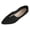 Black, variant on Women's Flat Slip On Shoes, Pointed Toe Suede Dress Flats with Low Heel Comfort for Office and Casual Wear
