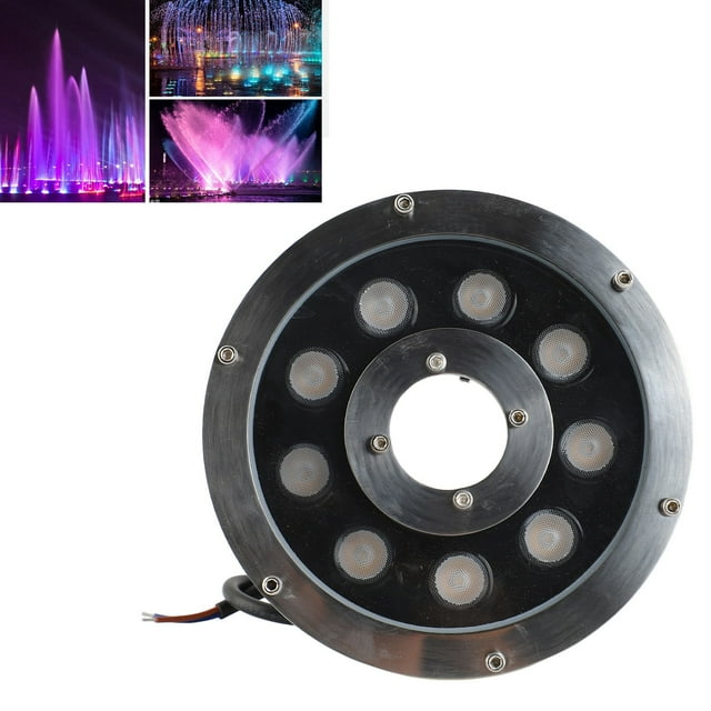 LED Fountain Light, High Brightness LED Lighting Underwater Landscape Spotlight Stability Stainless Steel Submersible Fountain Light for Garden Pond Pool